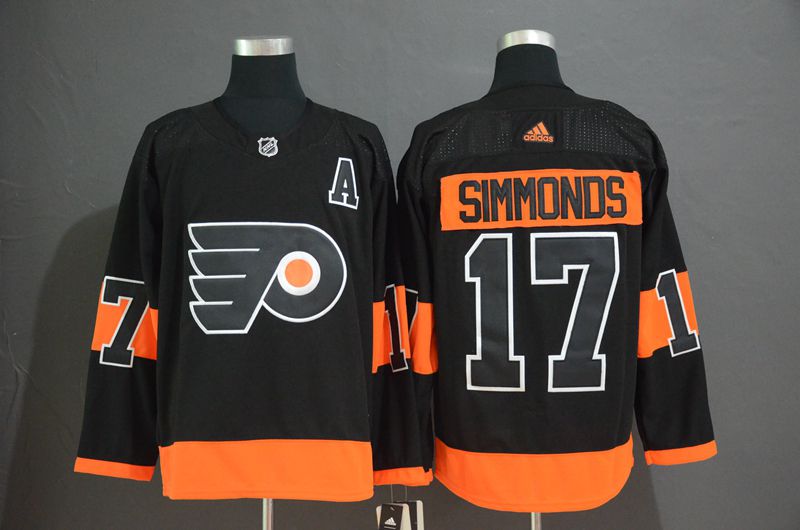 Men Philadelphia Flyers #17 Simmonds Black Adidas Third Edition Adult NHL Jersey